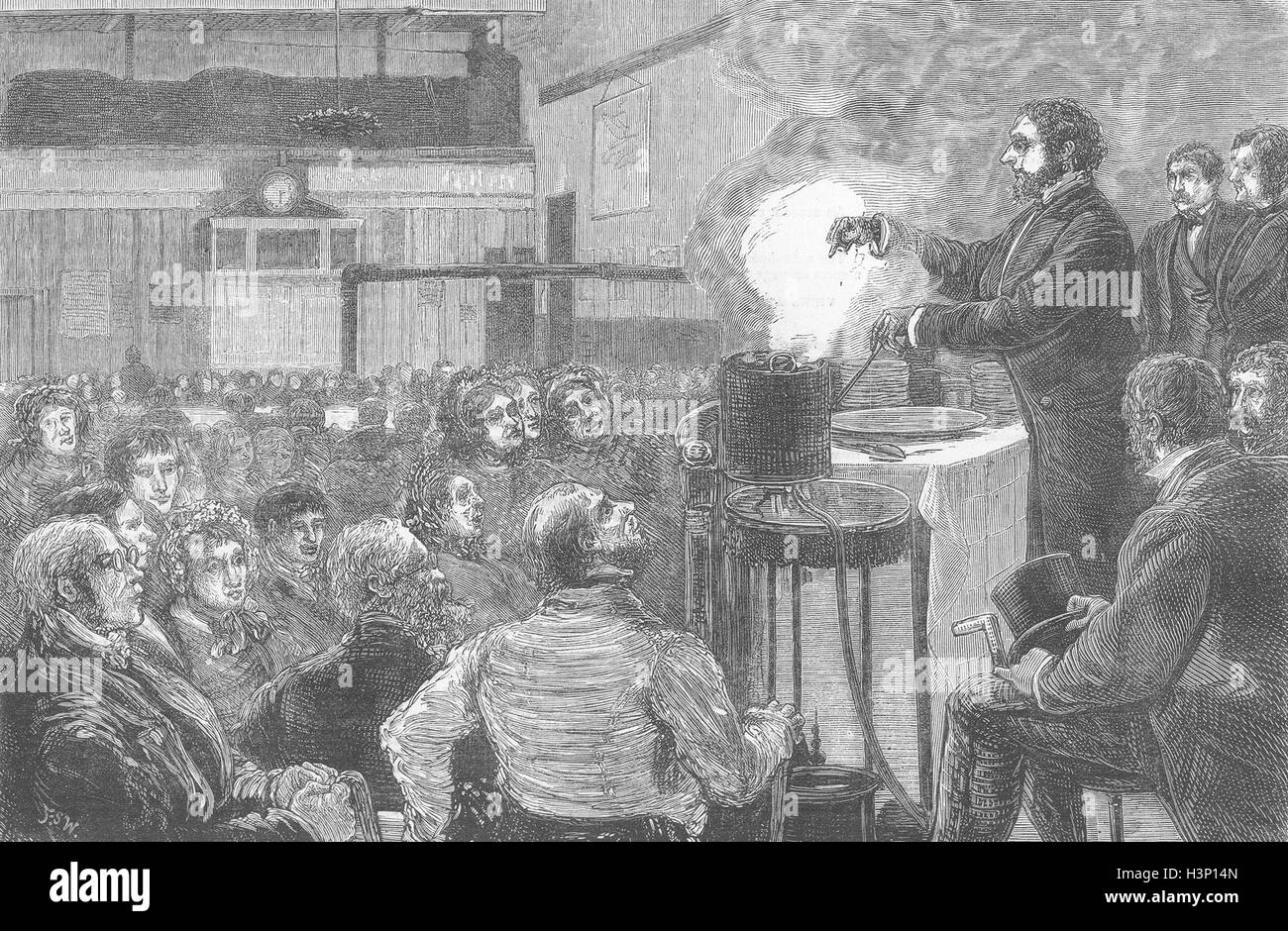 LONDON-Lektion in der Kochkunst, schlechte 1873. Die Grafik Stockfoto