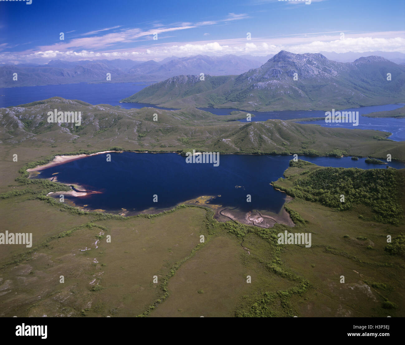 Bathurst-Kanal und Hafen, Hufeisen Inlet und Mount Rugby, Stockfoto