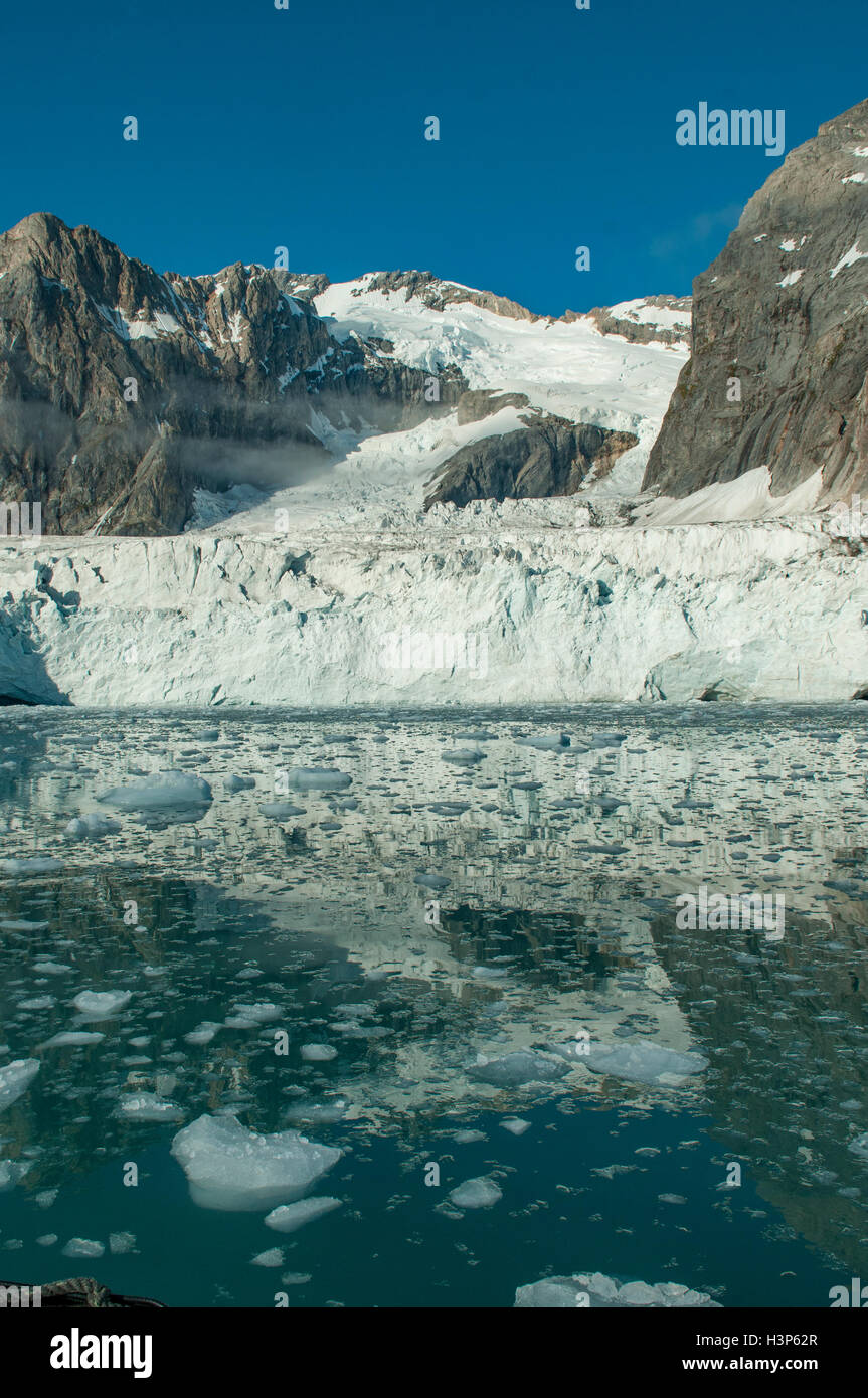 Gletscher in Samarinbreen, Spitzbergen, Norwegen Stockfoto