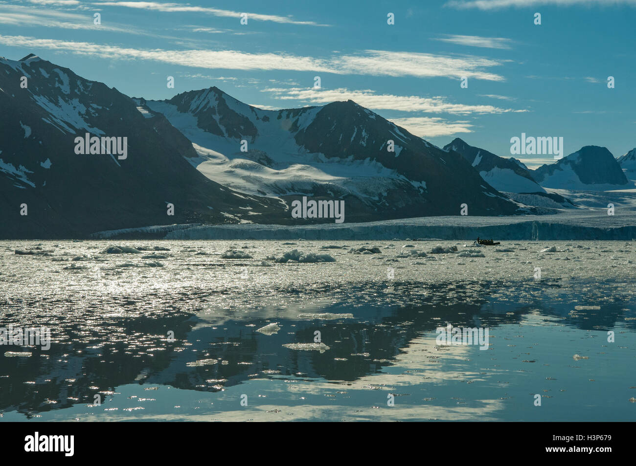 Dreiste Eis in Samarinbreen, Spitzbergen, Norwegen Stockfoto