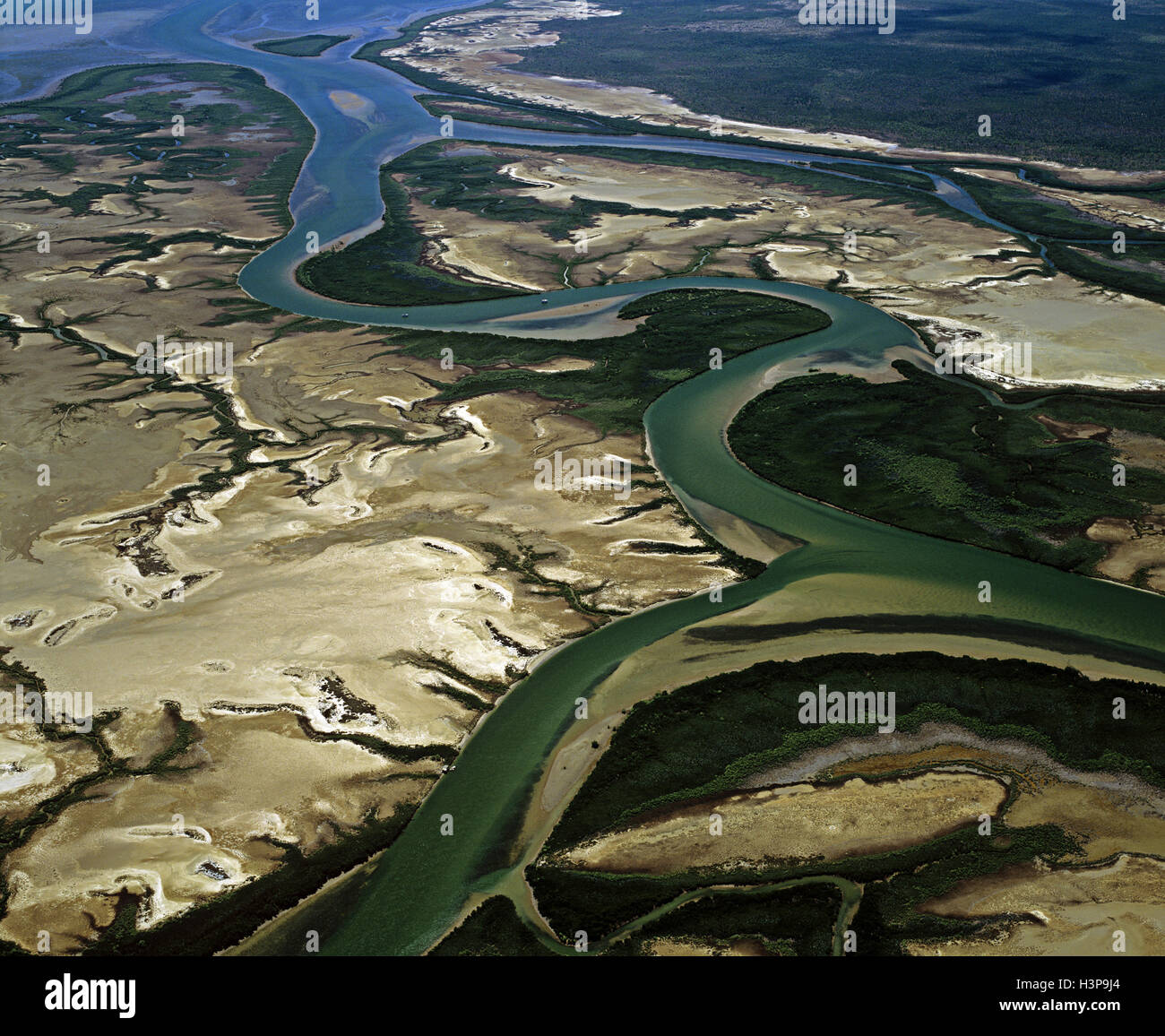 McArthur River Delta, Carrington Kanal, Stockfoto