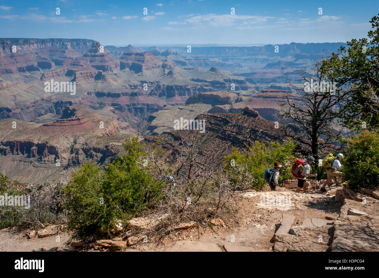 Touristen auf den Rand des Grand Canyon in Arizona Stockfoto