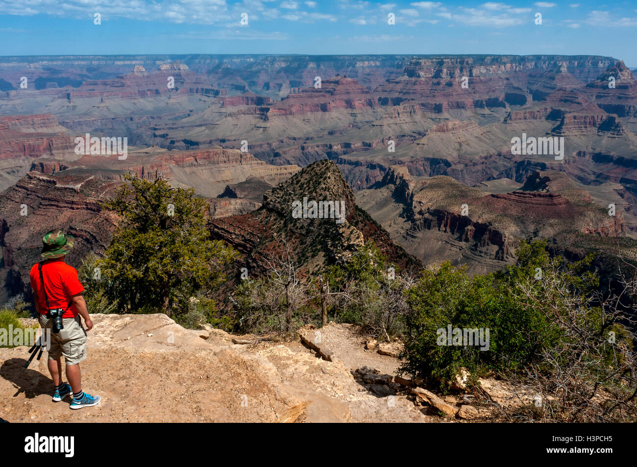 Touristen auf den Rand des Grand Canyon in Arizona Stockfoto