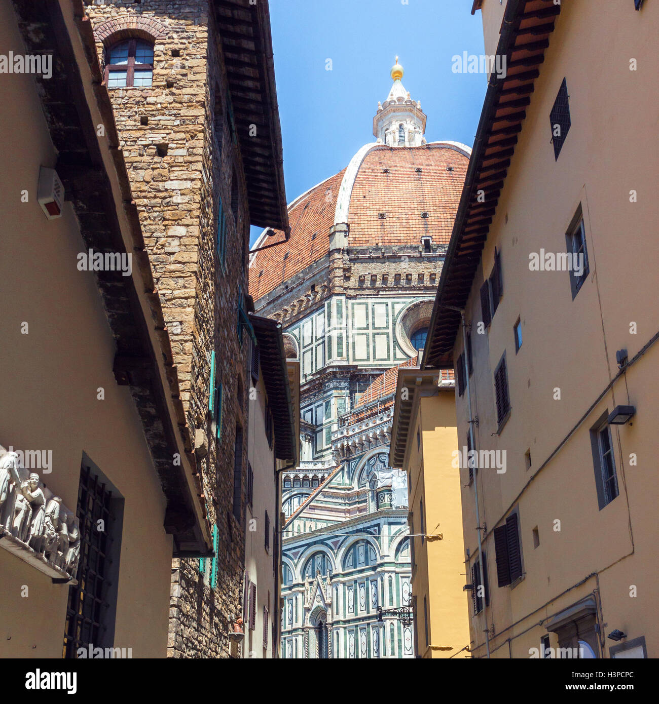 Detail der Dom Santa Maria Del Fiore in Florenz, Toskana, Italien Stockfoto