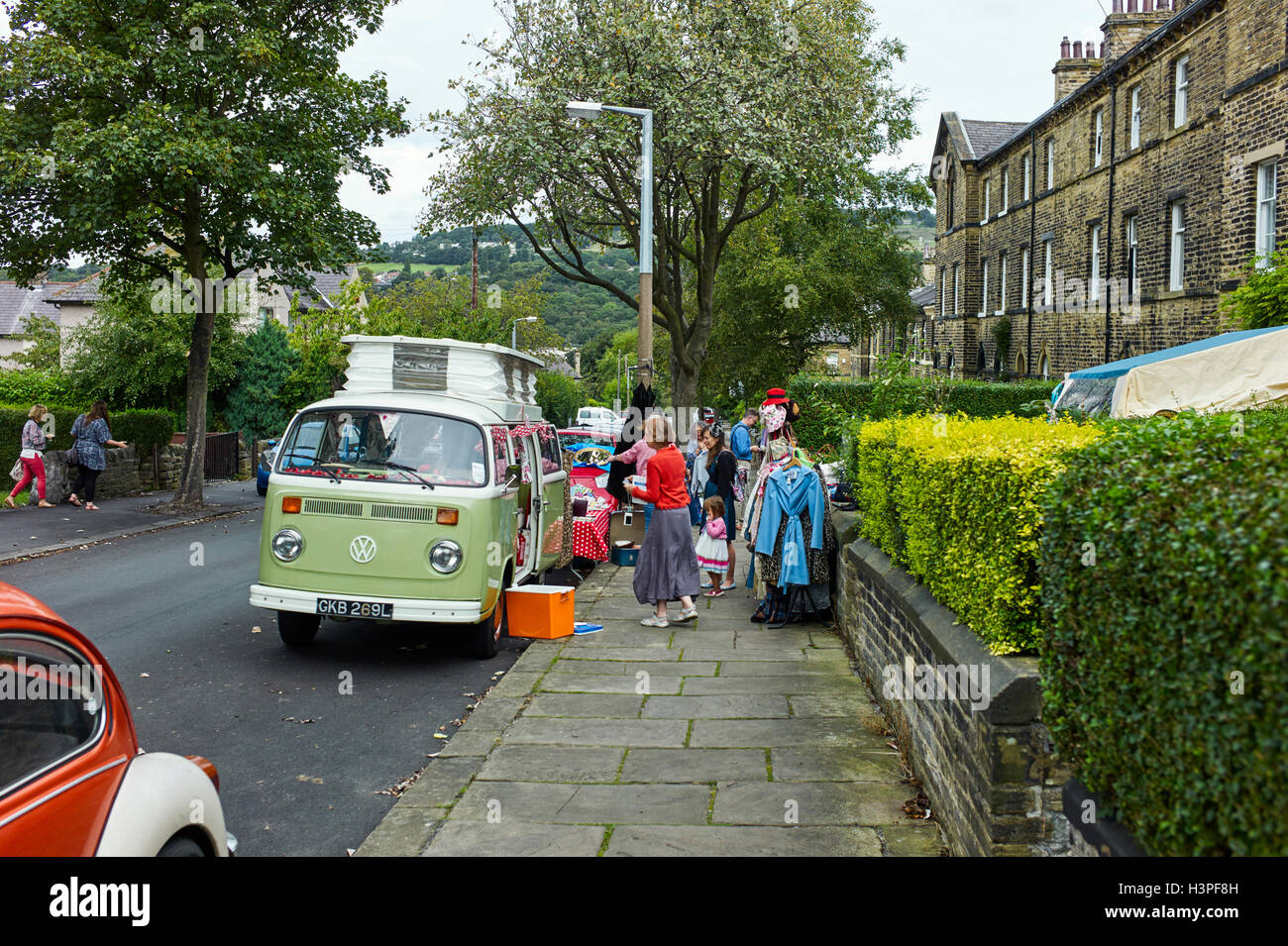 Hausverkauf in Saltaire Stockfoto