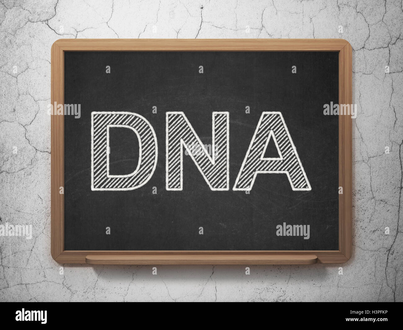 Medizinisches Konzept: DNA auf Tafel Hintergrund Stockfoto