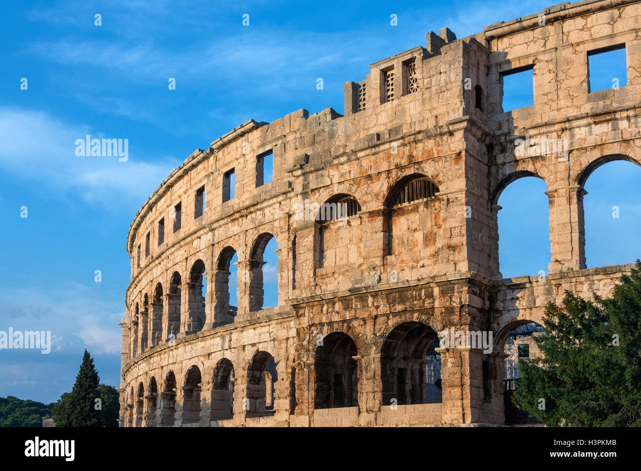 Die Arena in Pula befindet sich ein Roman Amphitheater in Pula, Kroatien. Stockfoto