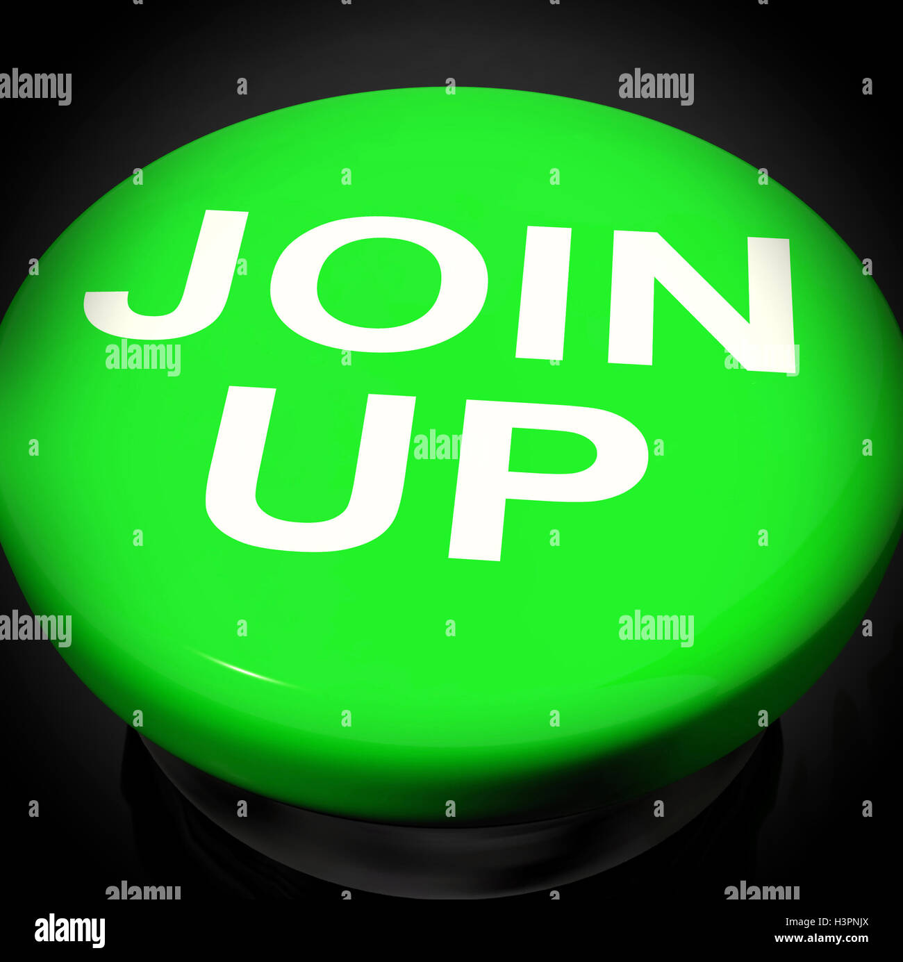 Join Up Schalter zeigt Beitritt Mitgliedschaft registrieren Stockfoto