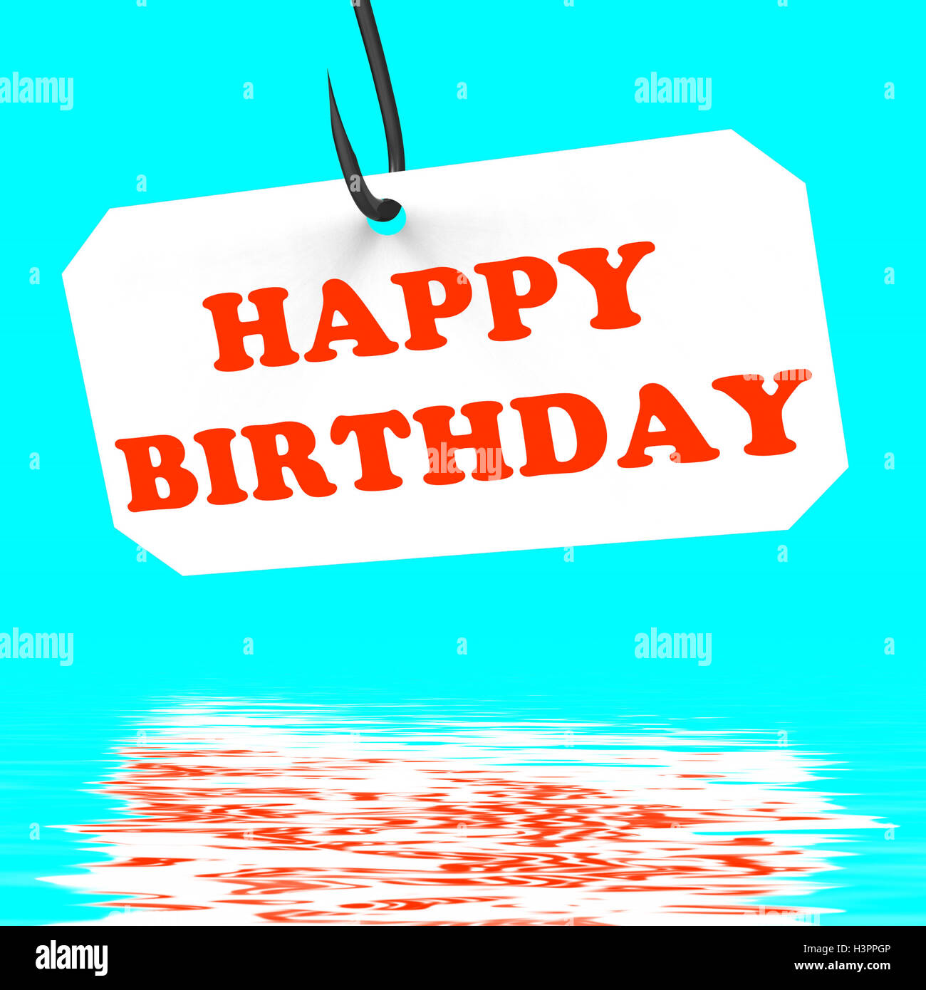 Alles Gute zum Geburtstag am Haken zeigt Geburt Feier oder ein Jubiläum Stockfoto