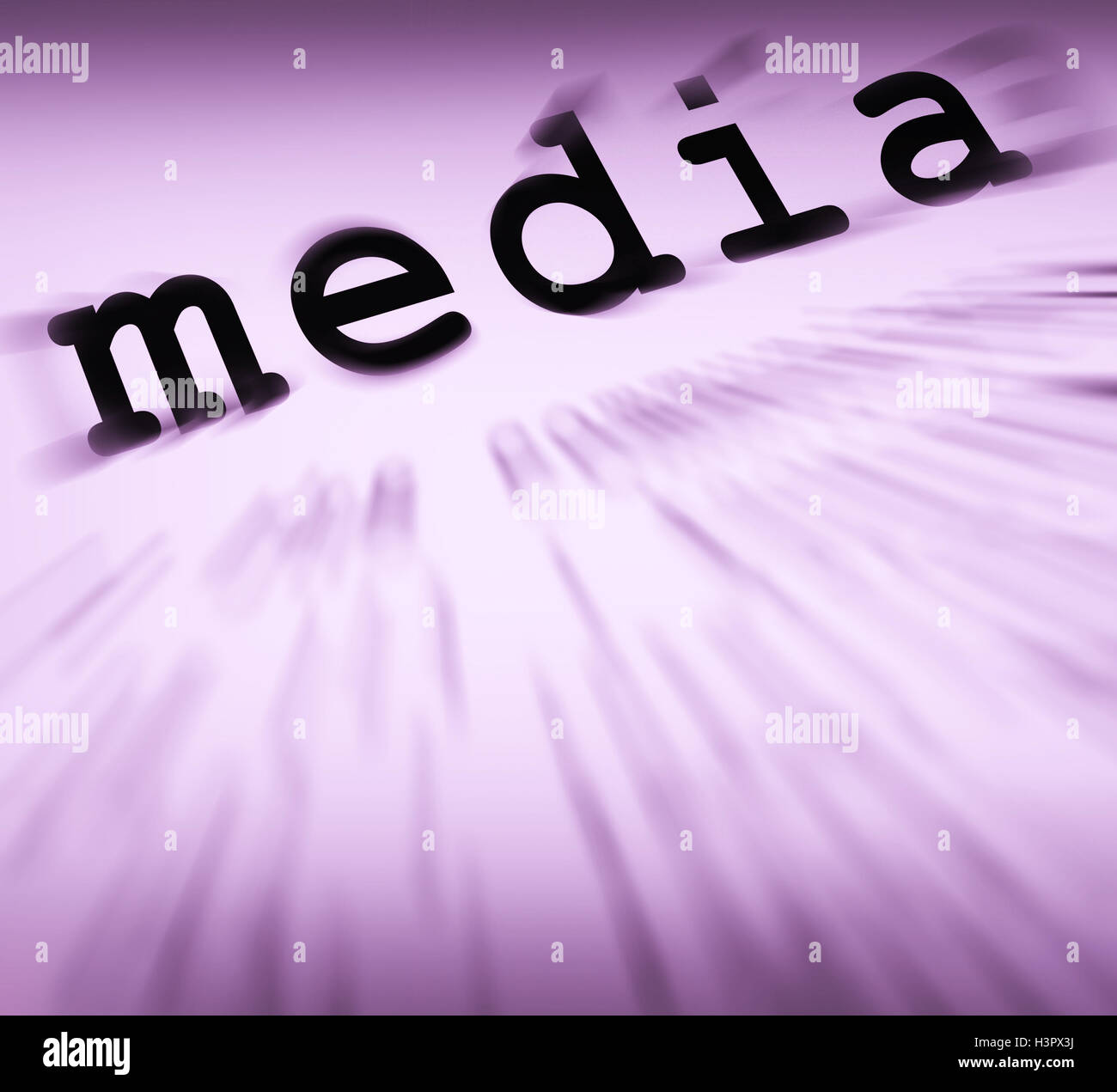 Medien-Definition zeigt, Social Media oder Multimedia Stockfoto