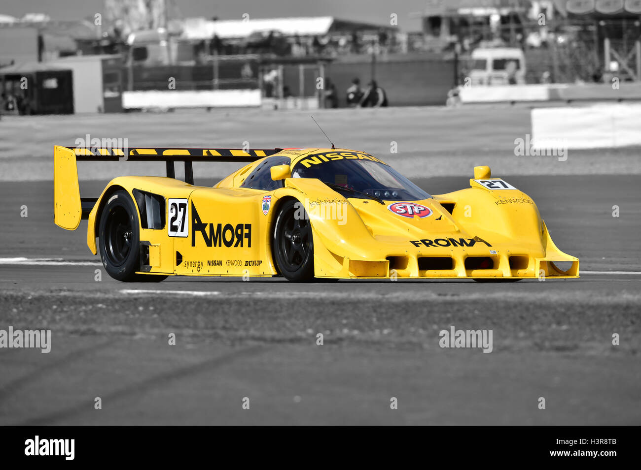 Gareth Evans, Nissan R93, Gruppe C, Silverstone Classic 2016, 60er Jahre Autos, Chris McEvoy, Cjm-Fotografie, Classic Racing Cars, hist Stockfoto