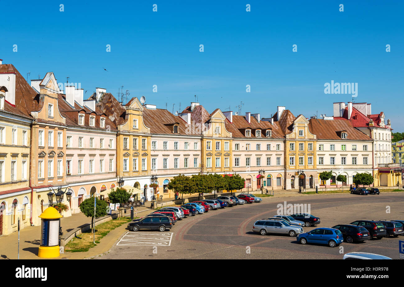 Blick auf den Schlossplatz in Lublin - Polen Stockfoto
