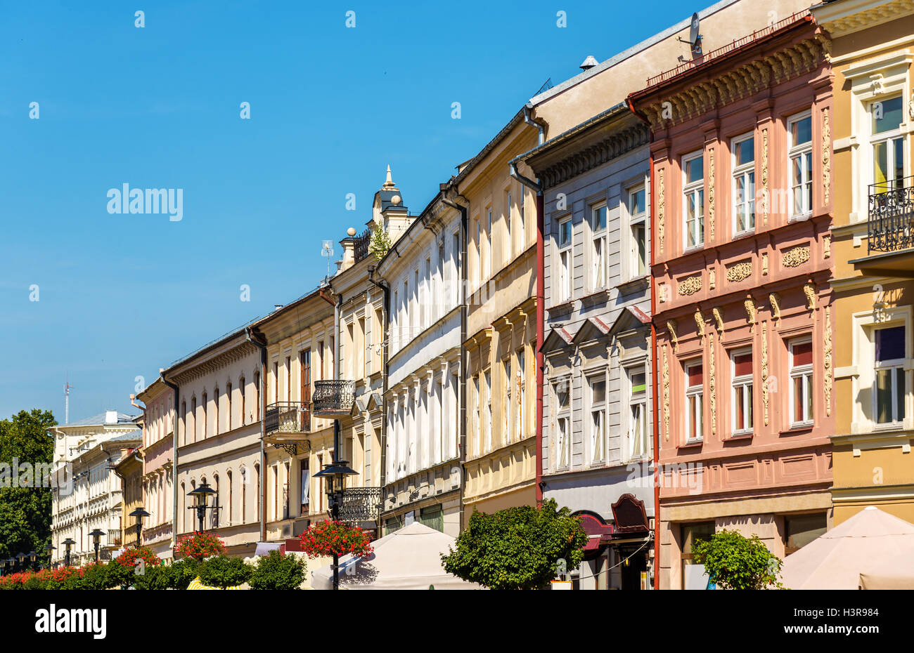 Gebäude im historischen Zentrum von Lublin, Polen Stockfoto