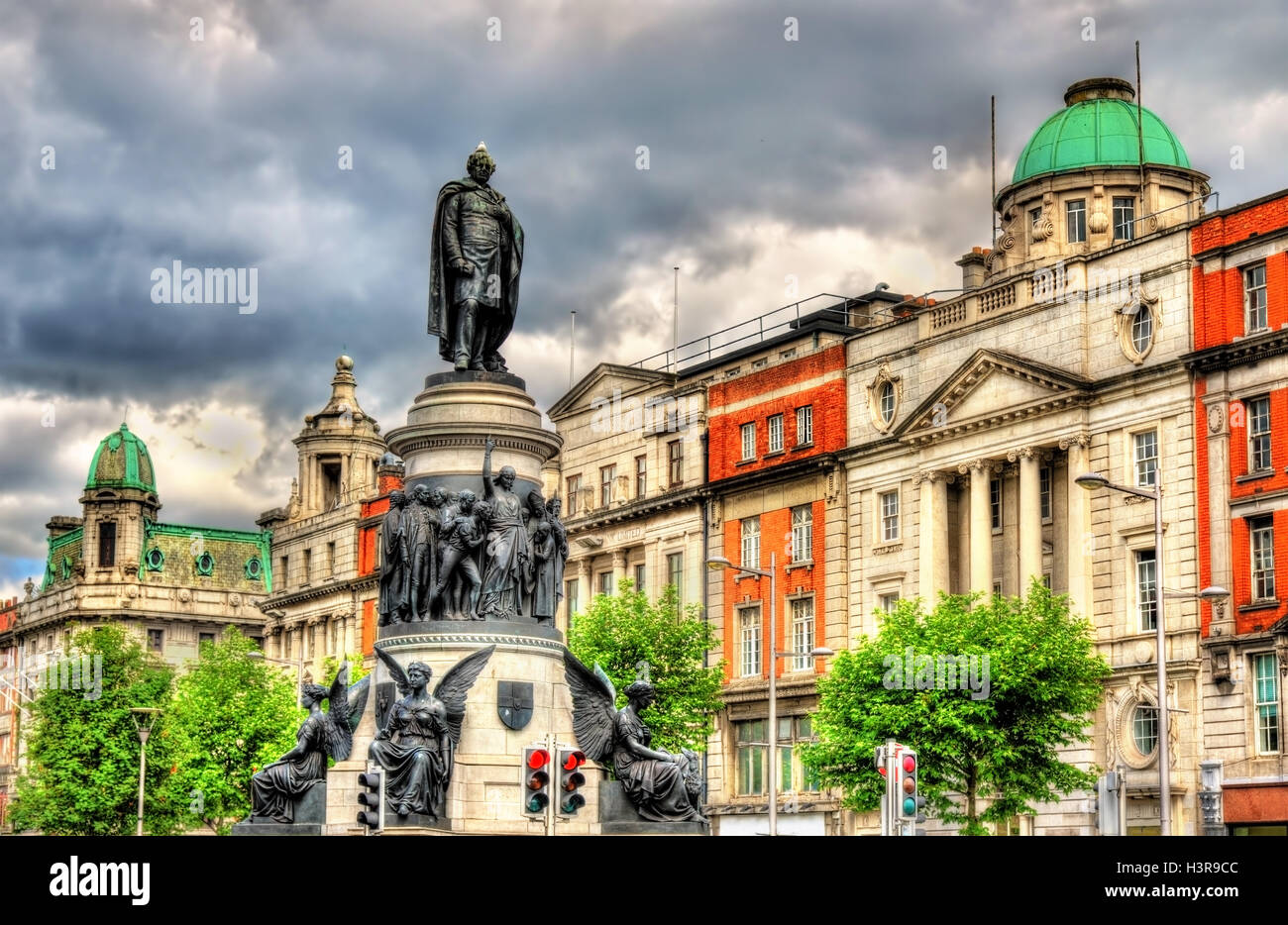 Denkmal von Daniel O' Connell in Dublin - Irland Stockfoto