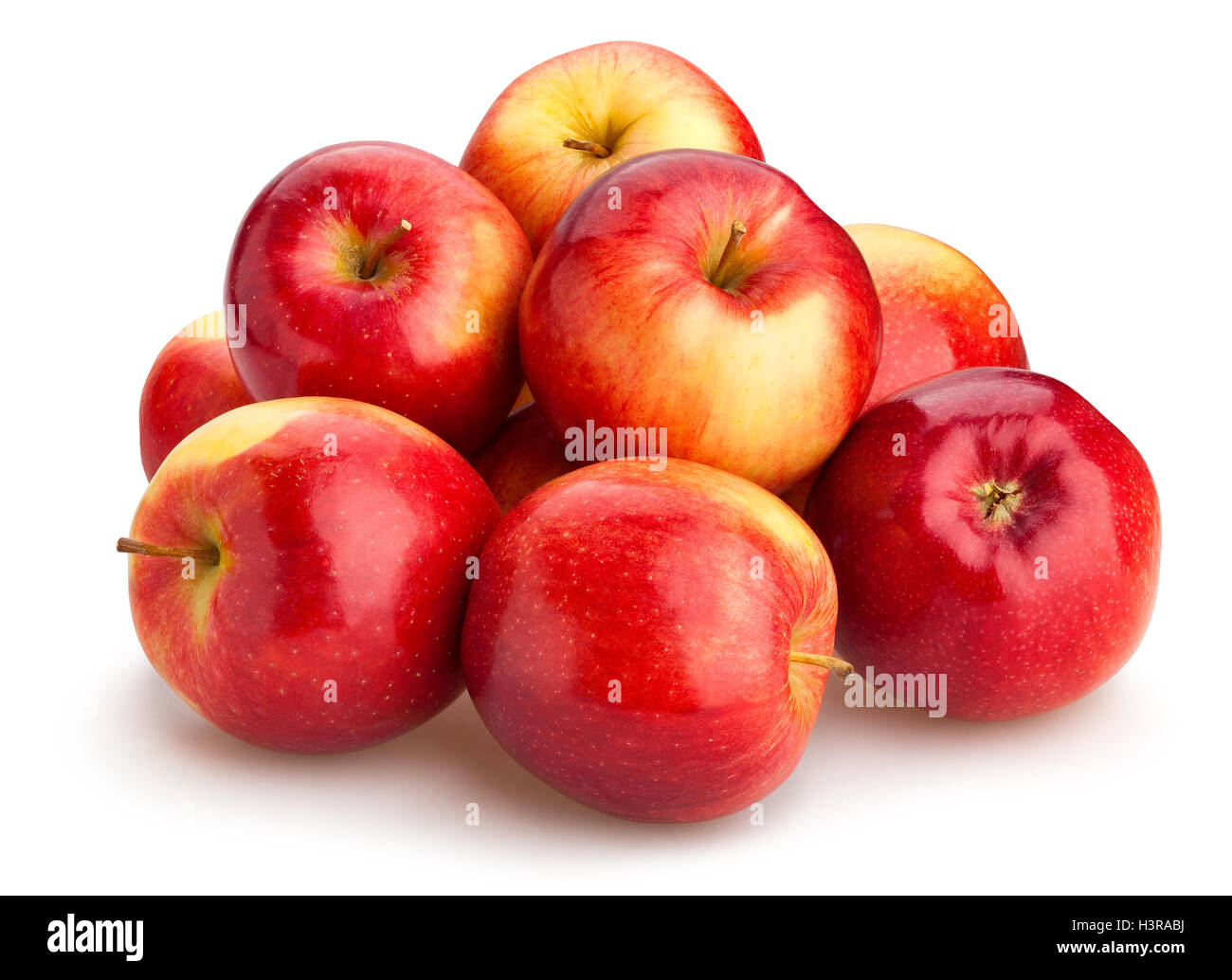 Äpfel-Heap isoliert Stockfoto
