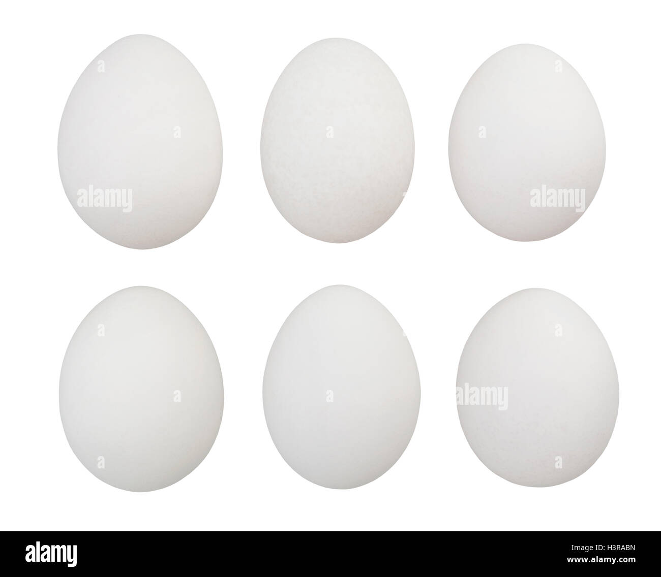 Eiern isoliert auf weiss Stockfoto