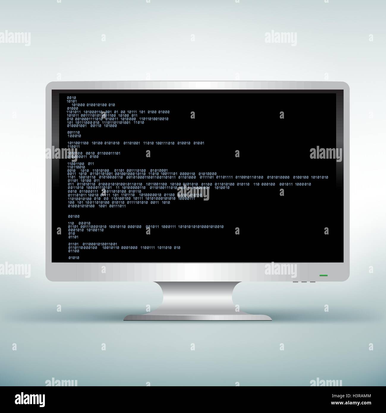 PC-weißen Monitor-code Stock Vektor
