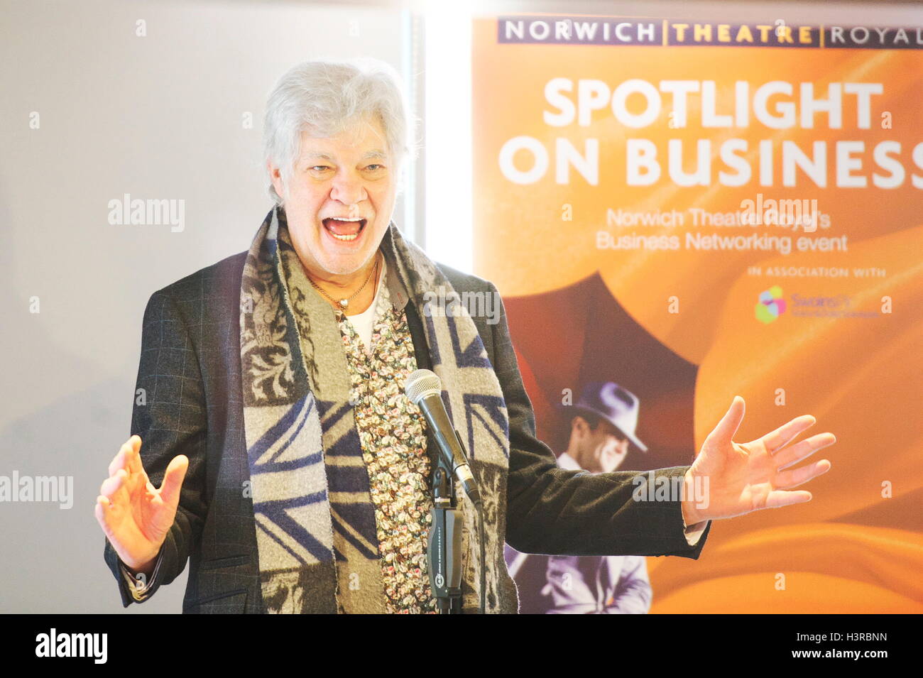 Fokus auf Business - März 2016 Norwich Theatre Royal mit Matthew Kelly Stockfoto