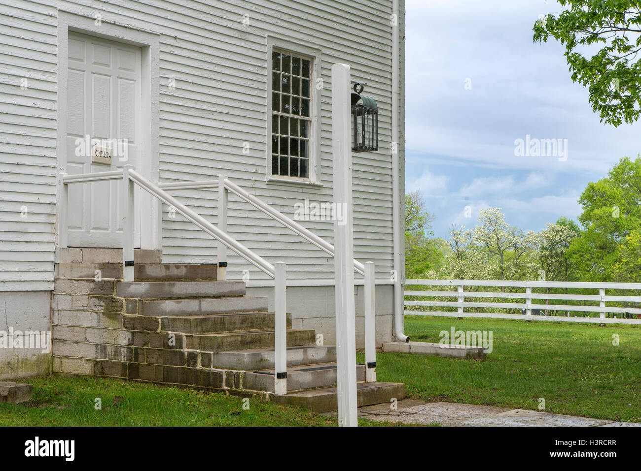 Unsere, Kentucky: Frühling Ansichten der Shaker Village of Pleasant Hill Stockfoto