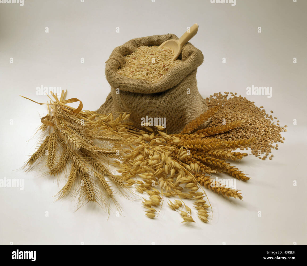 Getreide, Ohren, Beutel, Reisen, Getreide, schneiden Outs Stockfoto
