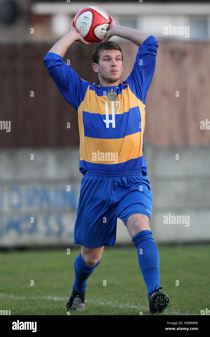 Richard Oxby von Romford - Romford Vs Harlow Town - Ryman League Division One North in Mühle Field, Aveley FC - 20.04.10 Stockfoto