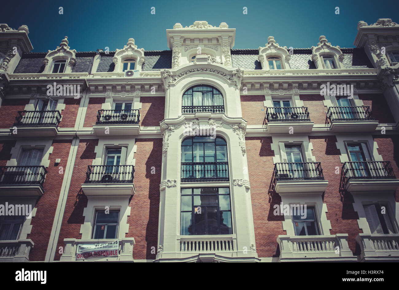 Gran Via, Bild von der Stadt von Madrid, seine charakteristische archit Stockfoto