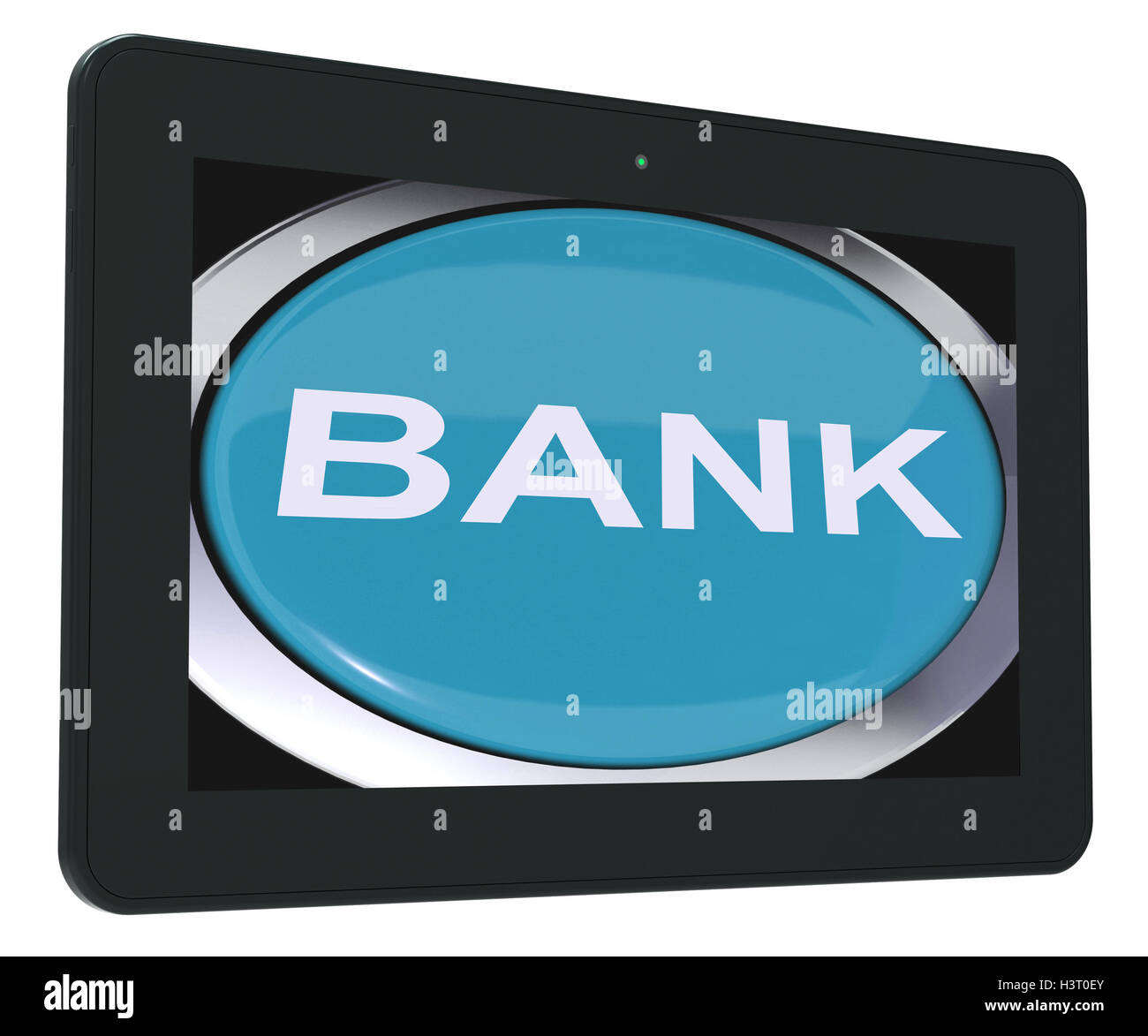 Bank-Schalter-Shows Online oder Internet-Banking Stockfoto