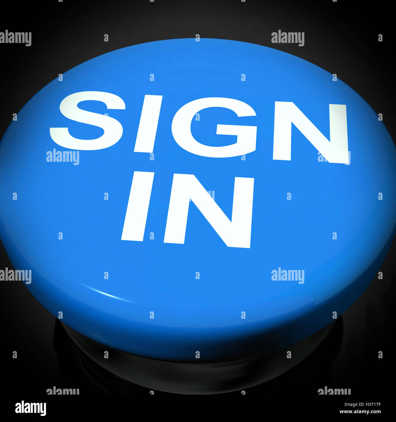 Melden Sie sich an Schalter zeigt Website-Logins und Signin Stockfoto