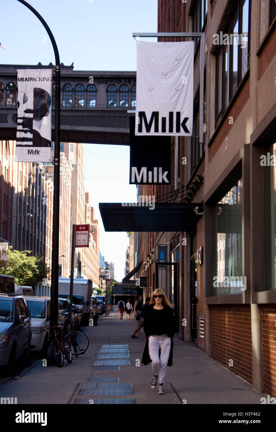 Milch-Galerie, im Meatpacking District von Chelsea, New York. Stockfoto