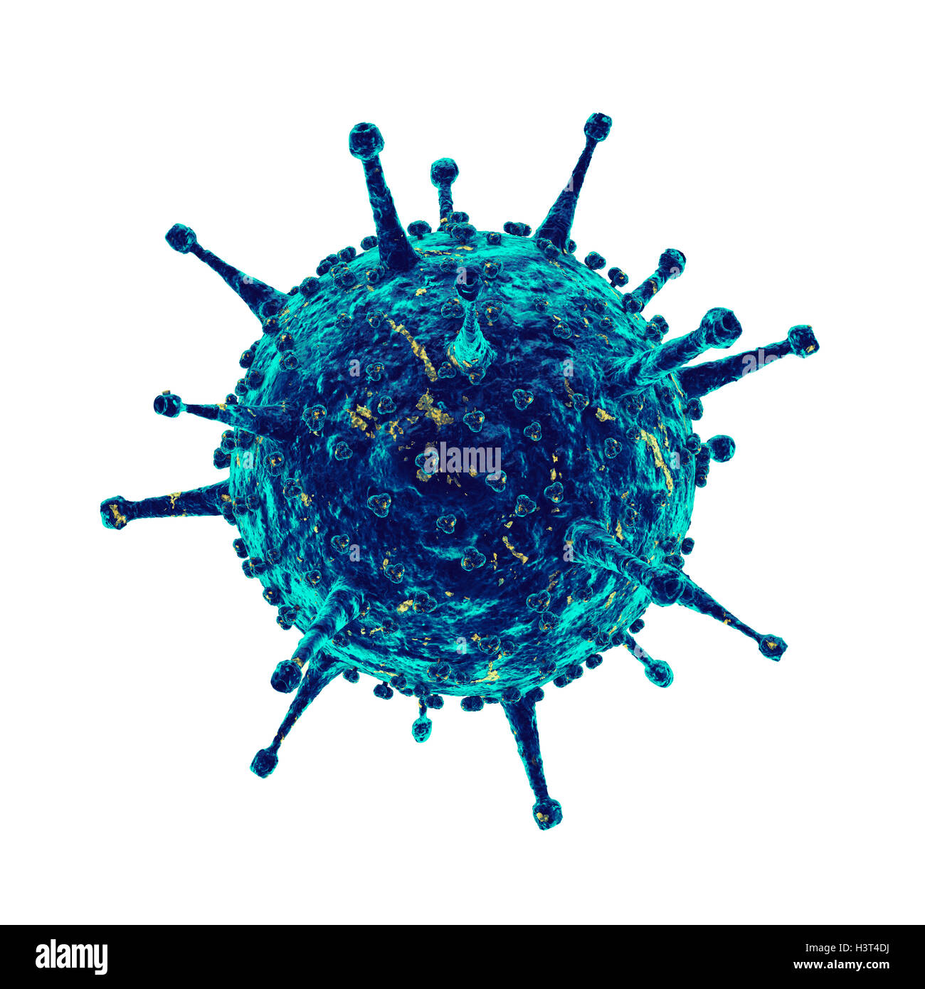 Virus isoliert auf weiß, virale Krankheit Epidemie, Keim-Infektion Stockfoto