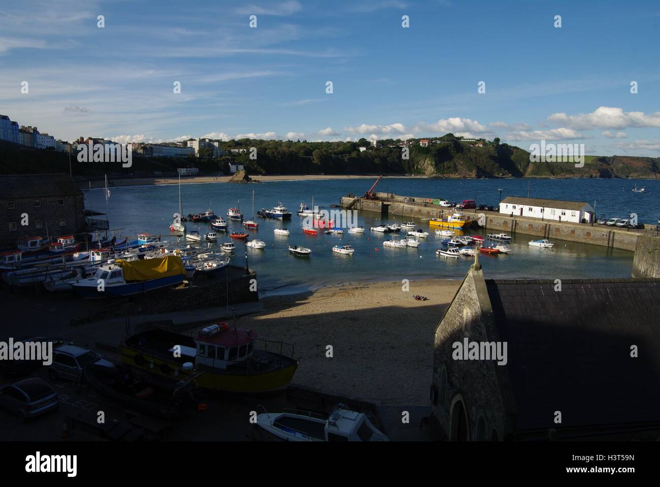 Der Hafen, Tenby, Pembrokeshire, Wales, UK Stockfoto