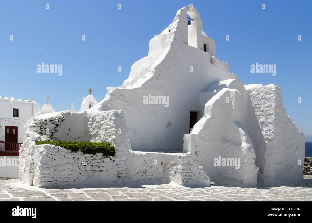 Kirche Panagia Paraportiani, Chora, Mykonos, Griechenland Stockfoto