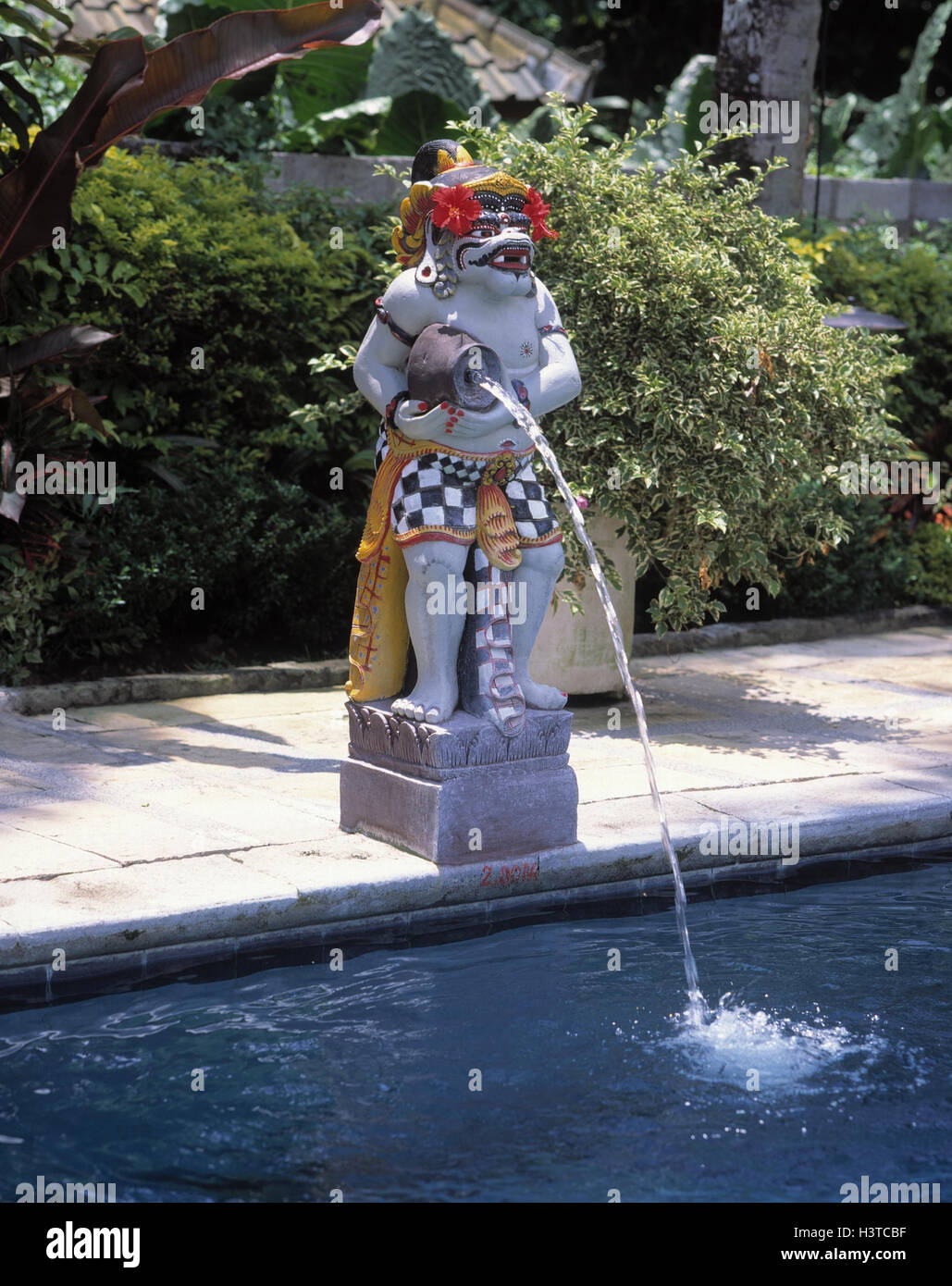 Indonesien, Bali, Statue, mythisch, Mythos, Wasser Becken, Stockfoto