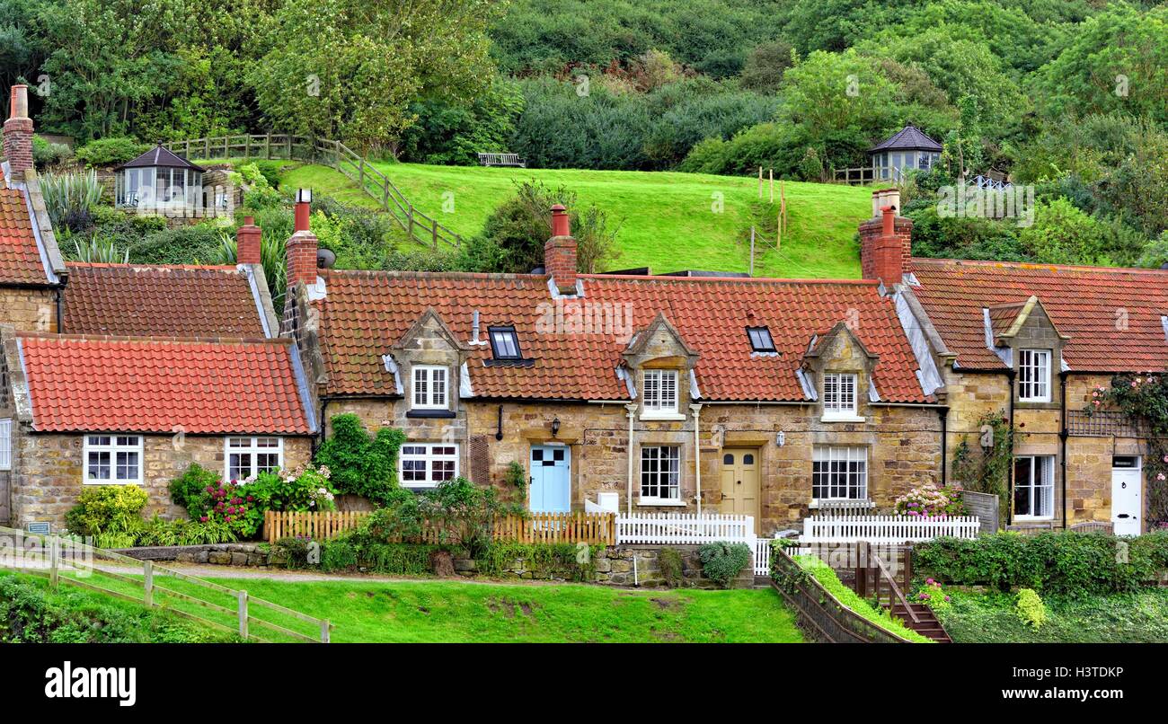 Ferienhaus am Meer Ferienhäuser Whitbys North Yorkshire England UK Stockfoto