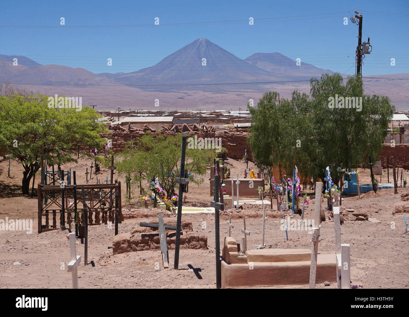 Friedhof in Oase, Atacama, Chile Stockfoto
