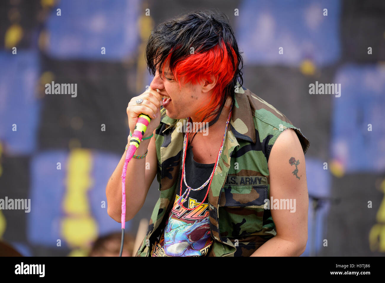 BARCELONA - 29 Mai: Julian Casablancas und The Voidz (Band) führt bei Primavera Sound Festival 2015. Stockfoto