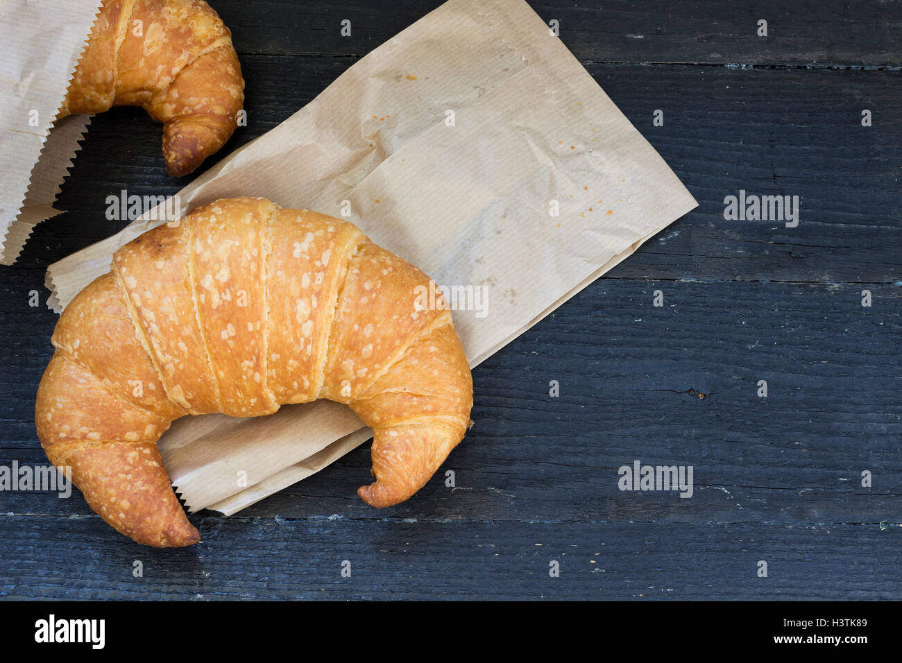 Frische und leckere croissant Stockfoto