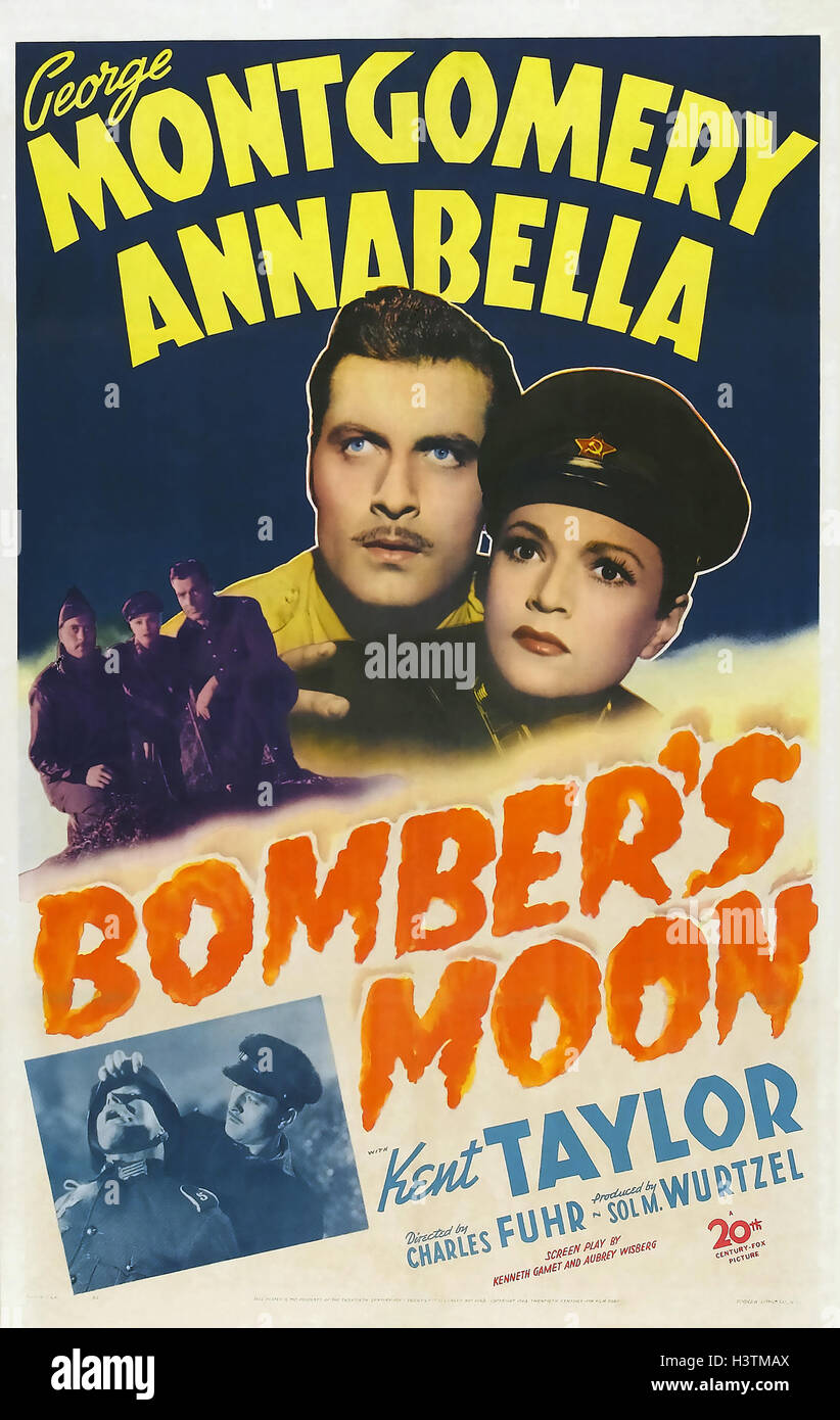 Bombers MOON 1943 20th Century Fox Film mit George Montgomery und Annabella Stockfoto