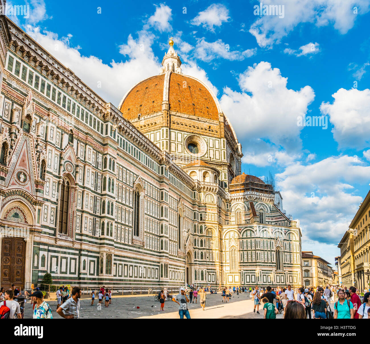 Kathedrale von Florenz, Dom Santa Maria del Fiore mit Brunelleschi entworfen Kuppel, Florenz, Toskana, Italien Stockfoto