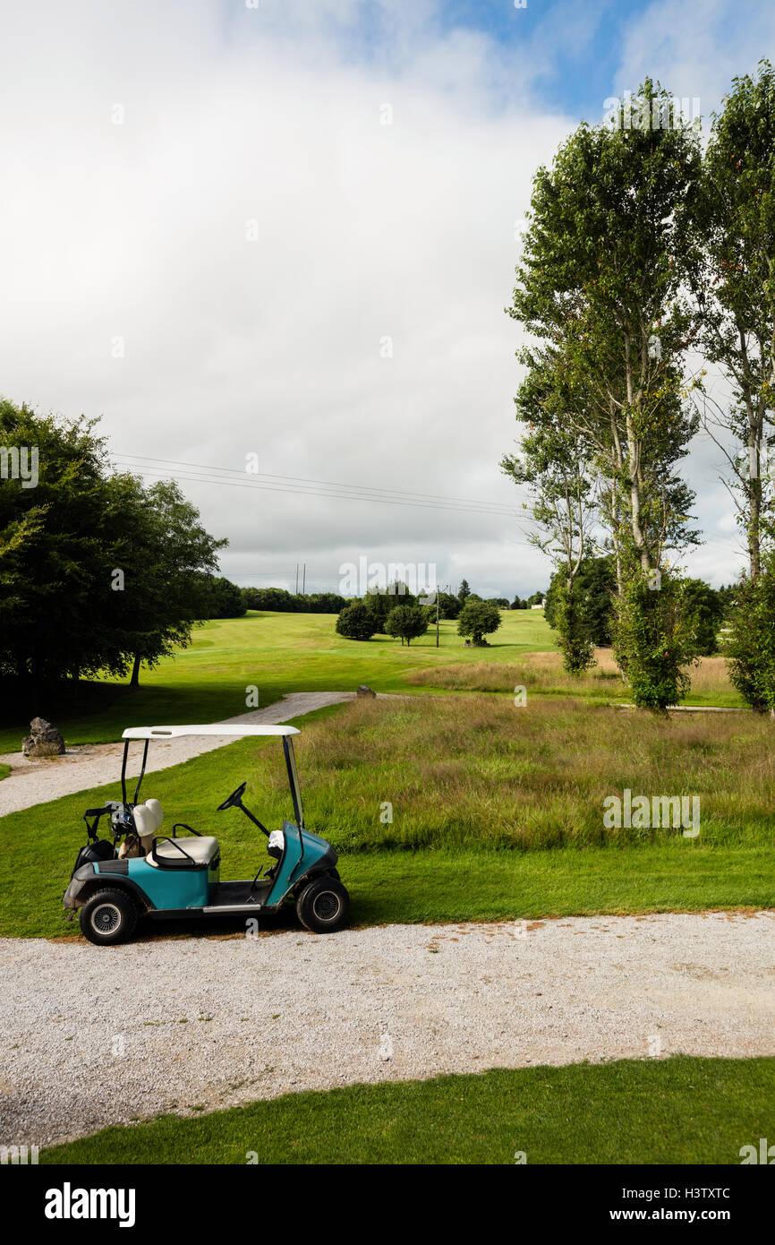 Golf-Cart-Golfplatz Stockfoto