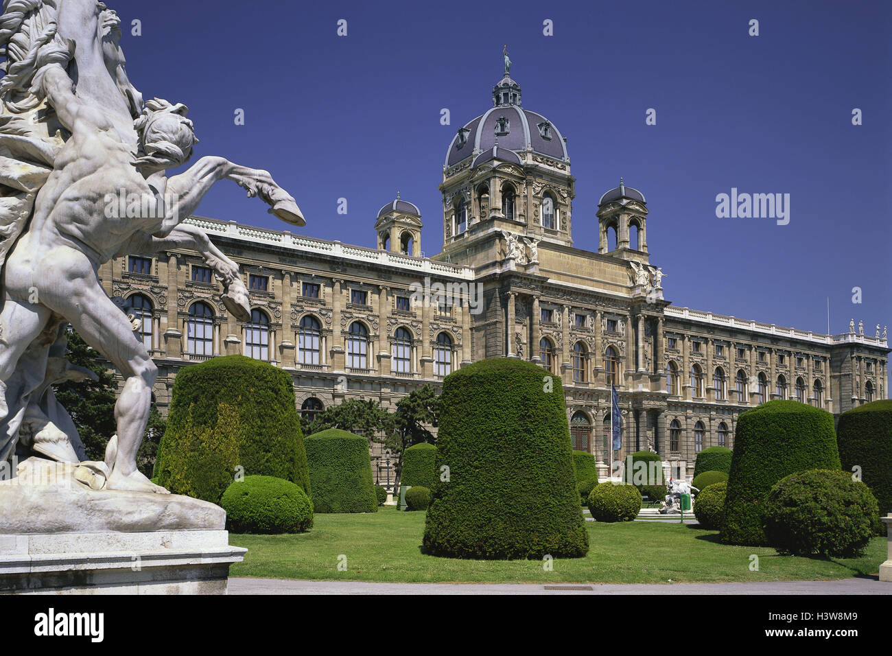 Österreich, Wien, Kunst-historisches Museum, park, Europa, Mittel-, Europa, Kragen Kapital, Museum, KHM, Gebäude, Architektur, Struktur, Sehenswürdigkeit, park, draußen Stockfoto