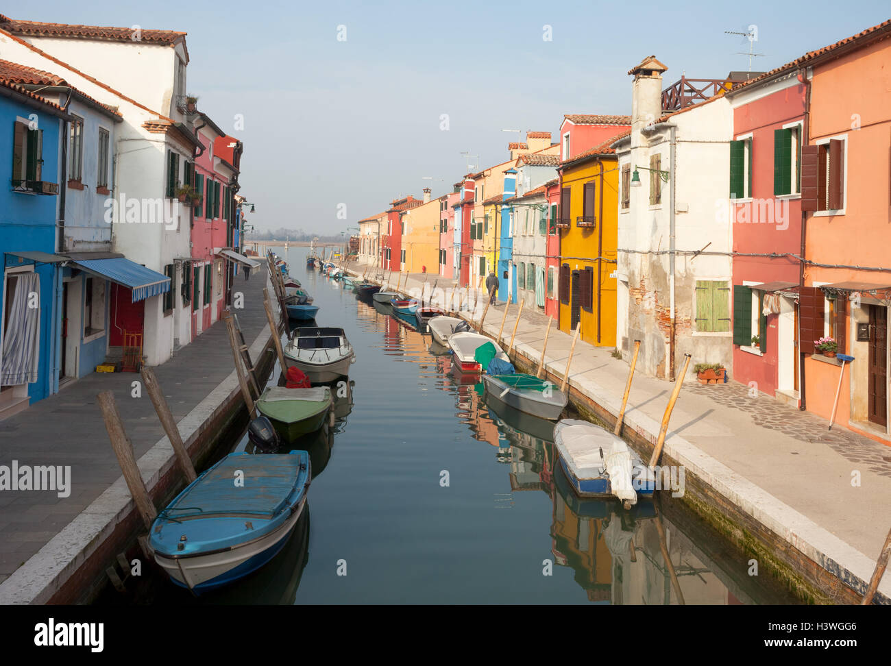 Venedig, Italien - 27. Januar 2016: Blick von der Insel Burano, Venedig Stockfoto