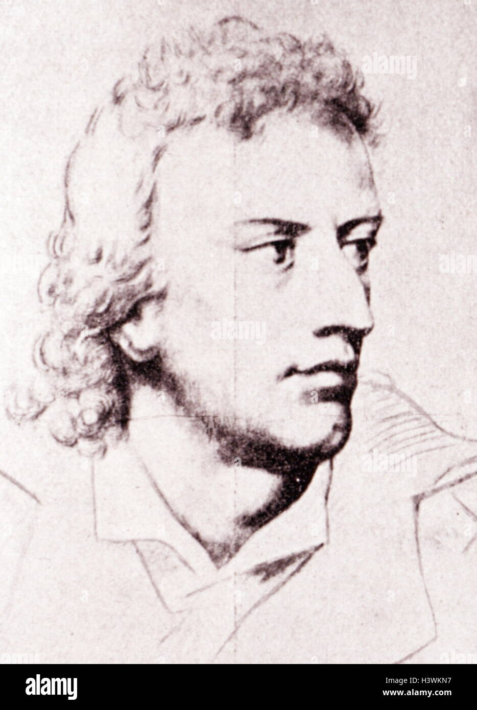 Porträt von Friedrich Schiller (1759-1805) ein deutscher Dichter, Philosoph, Arzt, Historiker und Dramatiker. Vom 19. Jahrhundert Stockfoto