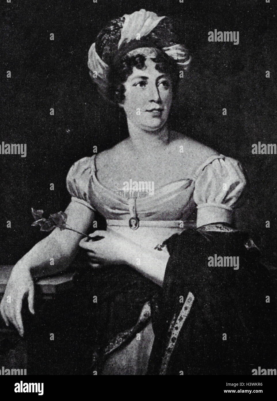 Porträt von Madame de Staël von François Gérard (1770-1837), einem französischen Maler. Vom 19. Jahrhundert Stockfoto