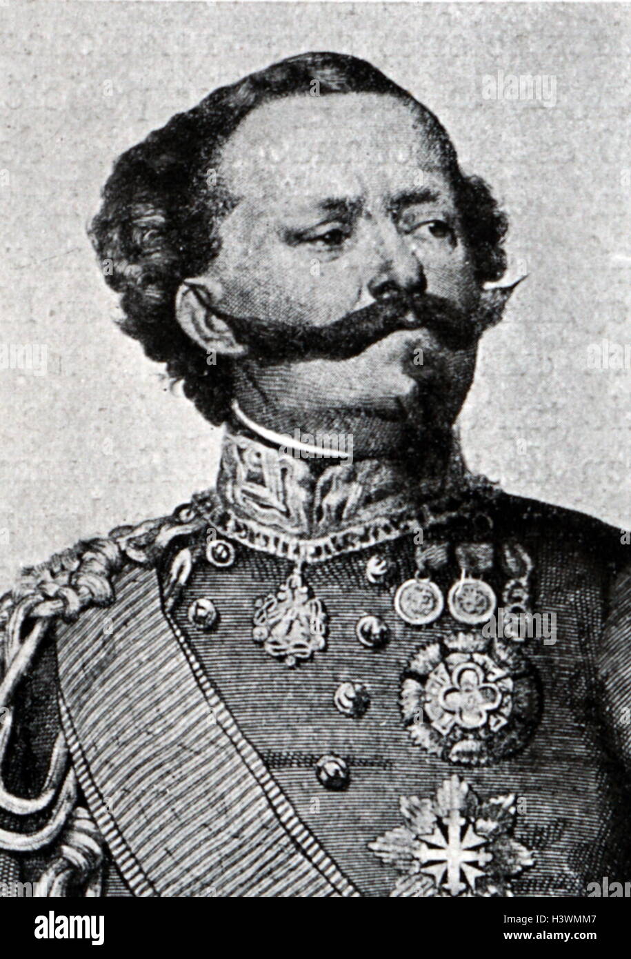 Porträt von Victor Emmanuel II von Italien (1820-1878) König von Italien. Vom 19. Jahrhundert Stockfoto