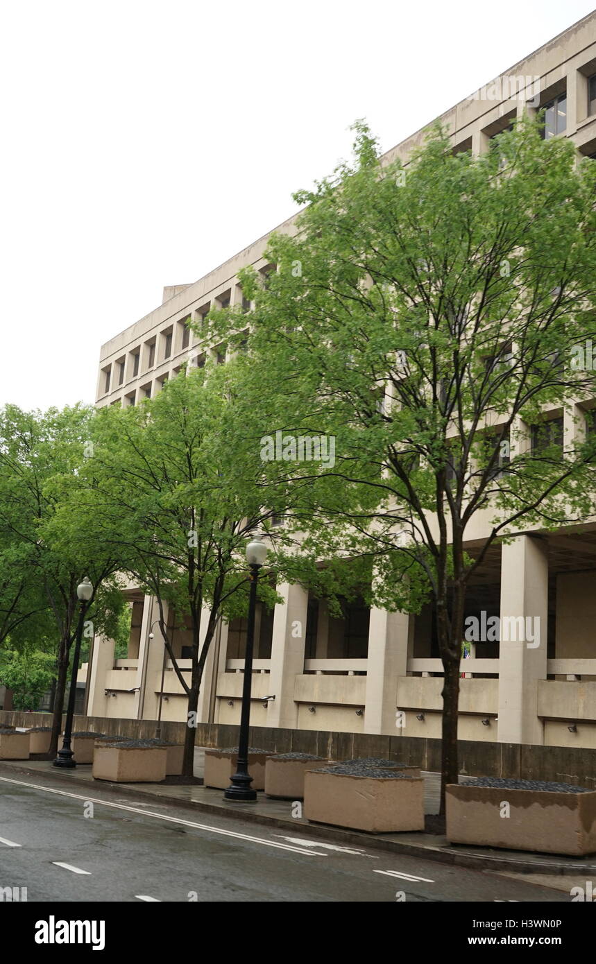 Außenseite des Federal Bureau of Investigation in Washington D.C. vom 21. Jahrhundert Stockfoto