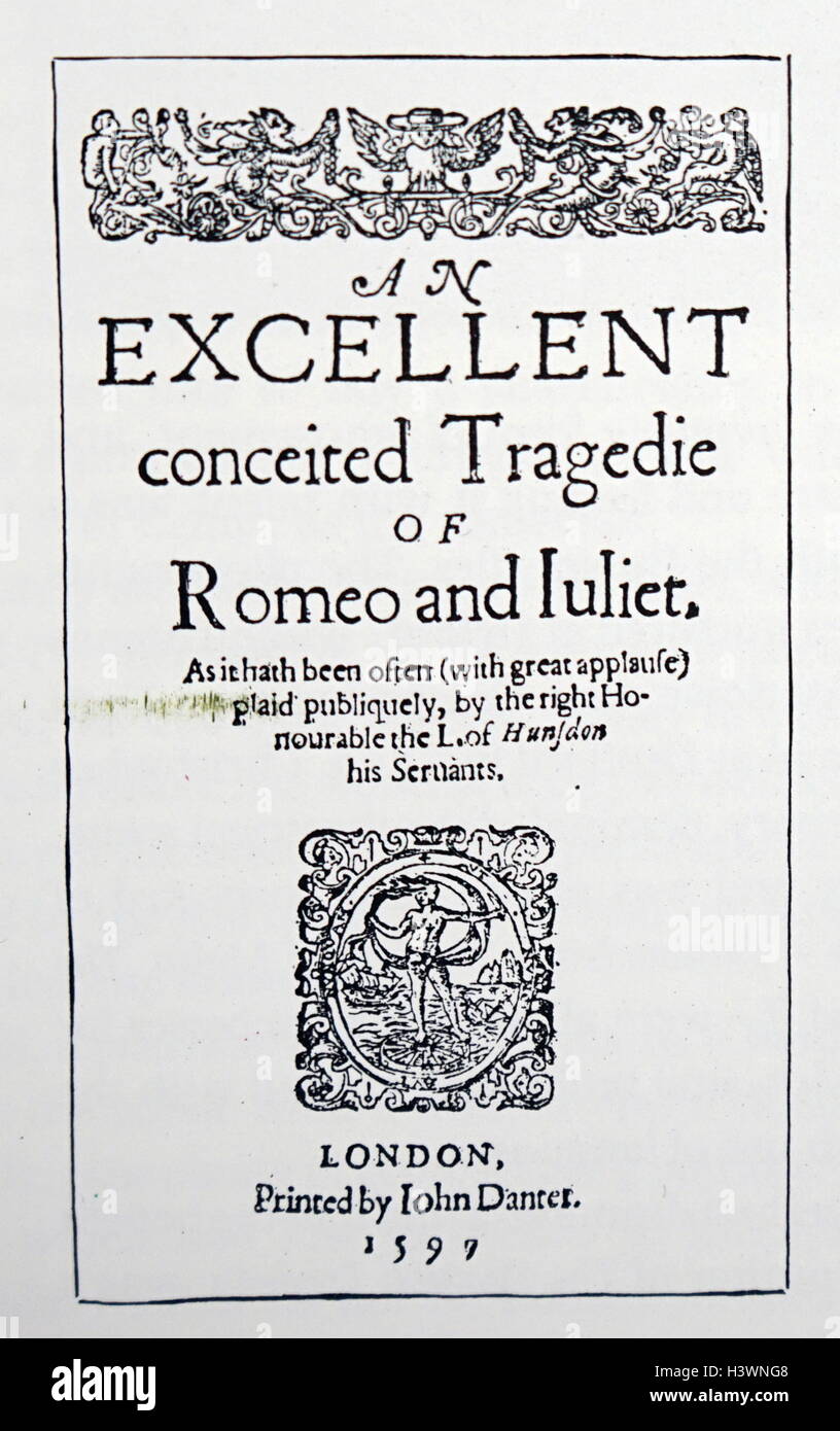 16. Jahrhundert Produktion von Romeo und Julia Stockfoto
