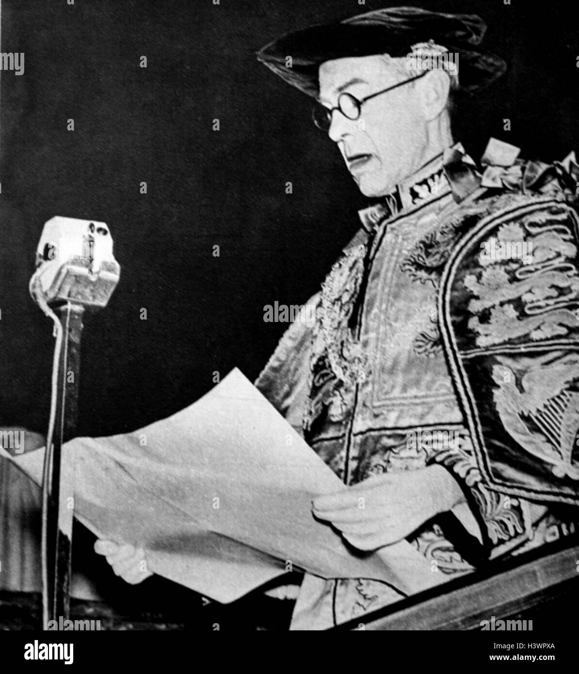 Ankündigung der neuen König, König Edward VIII (1894 - 1972), der König des Vereinigten Königreichs und der Dominions des British Empire, und Kaiser von Indien, bis zu seiner Abdankung. Vom 20. Jahrhundert Stockfoto