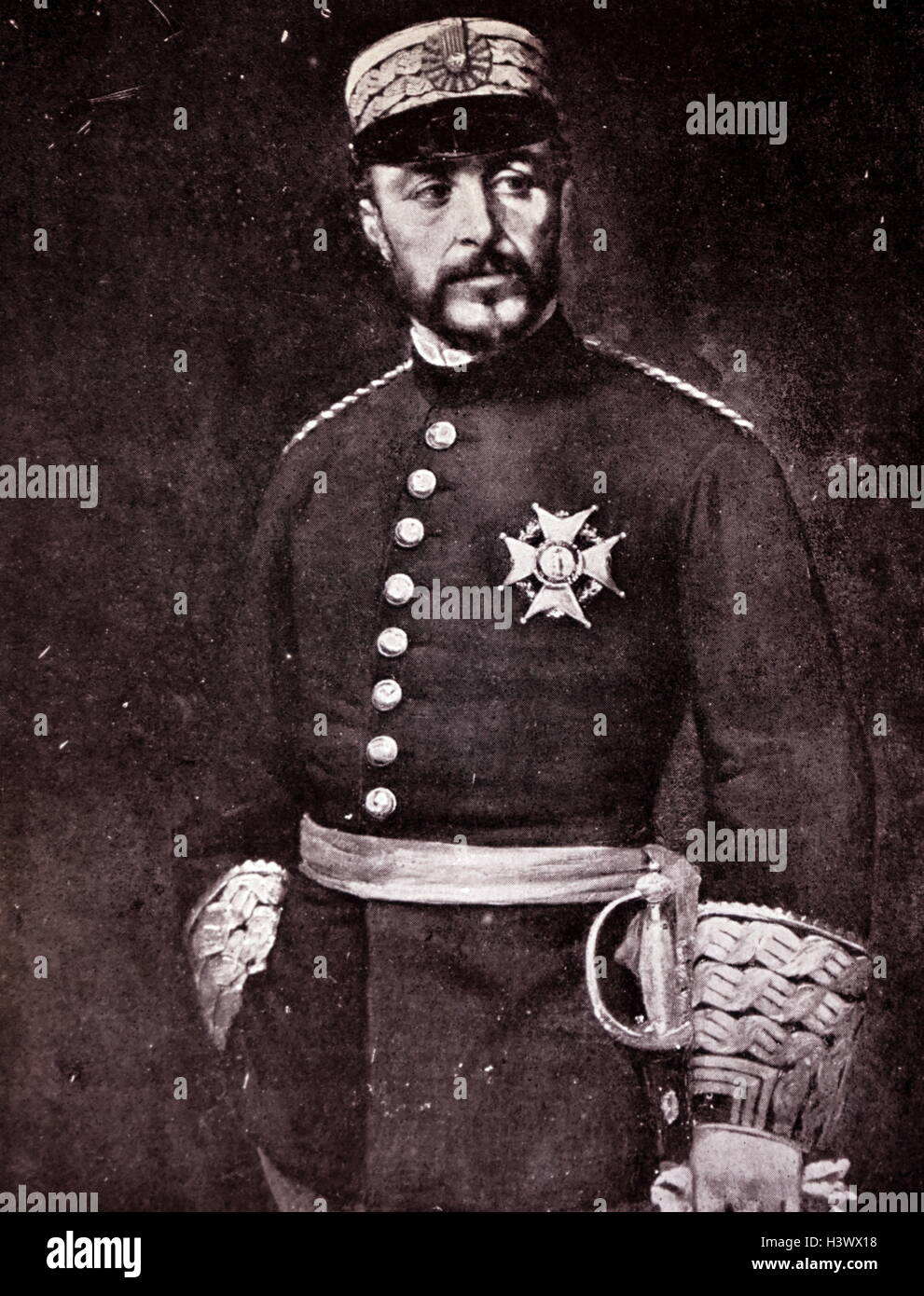 Foto von Juan Prim, 1. Marquis de Los Castillejos (1814-1870), ein spanischer General und Staatsmann. Vom 19. Jahrhundert Stockfoto