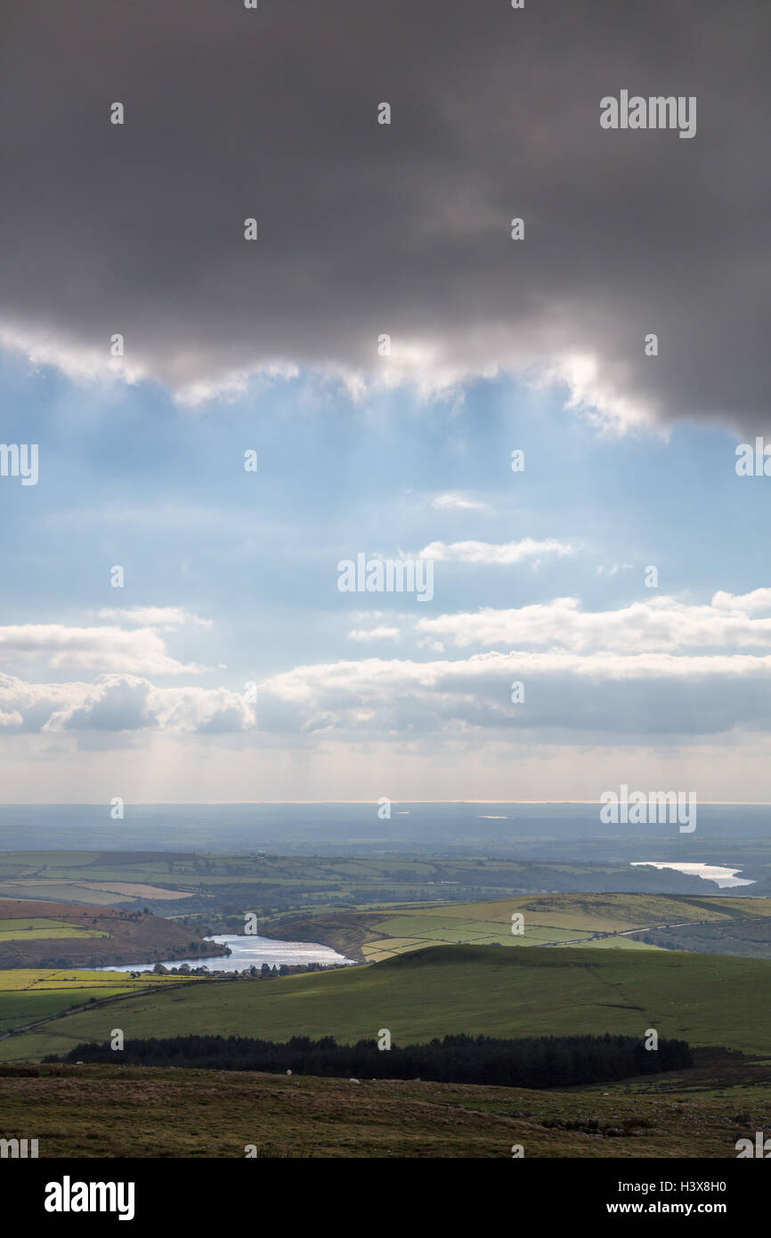 Preseli Hills, Pembrokeshire, Wales, UK. 13. Oktober 2016. UK-Wetter: Windig auf den Hügeln Blick auf Pembrokeshire. Bildnachweis: Derek Phillips/Alamy Live-Nachrichten Stockfoto